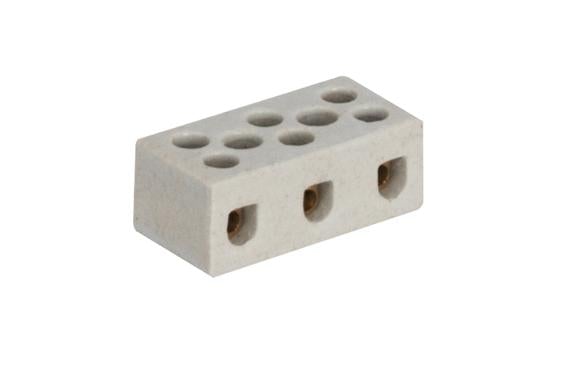 Eurolux - Connector Block 5Amp 3Way Porcelain