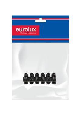 Eurolux - Connector Strip 15Amp Black 12 Way