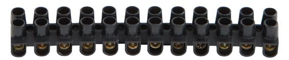 Eurolux - Connector Strip 3Amp Black 12 Way