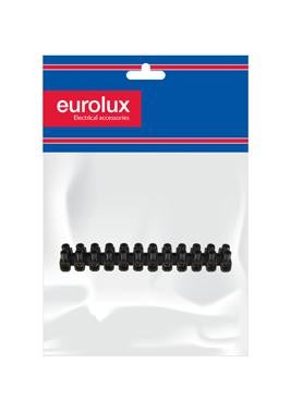 Eurolux - Connector Strip 5Amp Black 12 Way