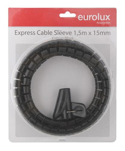 Eurolux - Express Cable Sleeve 1.5M x 15mm Black