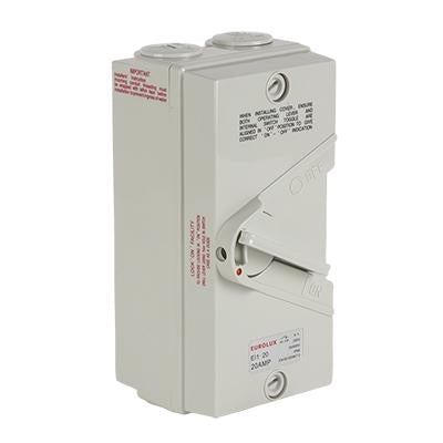 Eurolux - ISOLATOR Switch 1 POLE 20 AMP 250V IP66