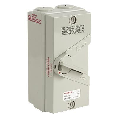 Eurolux - ISOLATOR Switch 3 POLE 35 AMP 440V IP66