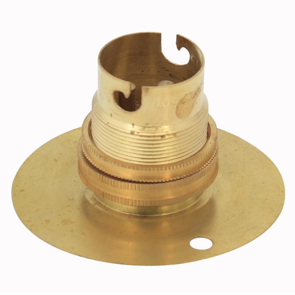 Eurolux - Lamp Holder B22 Brass 50mm Batten