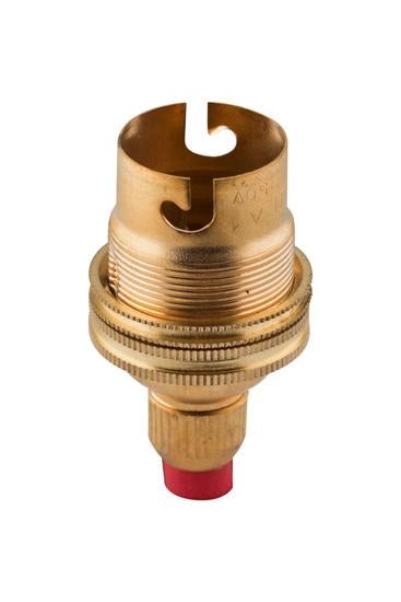 Eurolux - Lamp Holder Brass B22 Cordgrip
