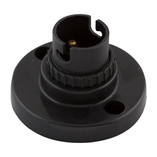 Eurolux - Lamp Holder Nylon B22 Batten Black SELL IN BOX OF 24