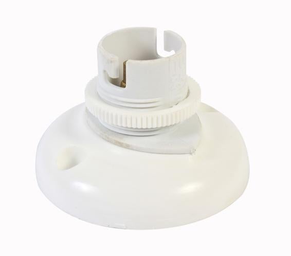 Eurolux - Lamp Holder Nylon B22 Batten White SELL IN BOX OF 24