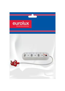 Eurolux - M/Plug 6 Way + Surge Protection