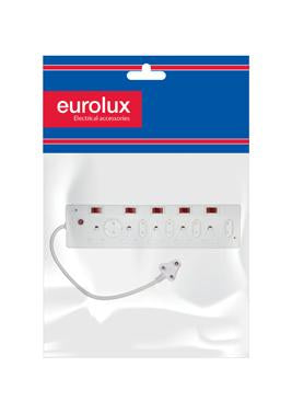 Eurolux - Multi Plug SGA Switch Illum. 5X16A 4x5A 1xSchuko