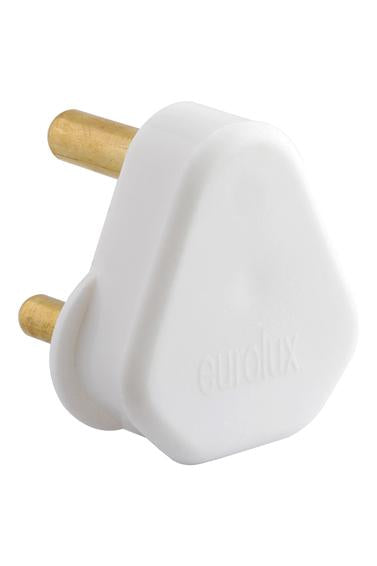 Eurolux - PLUG TOP 16A NYLON White HOLLOW PIN