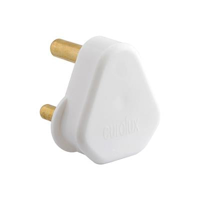 Eurolux - PLUG TOP 16A NYLON White HOLLOW PIN