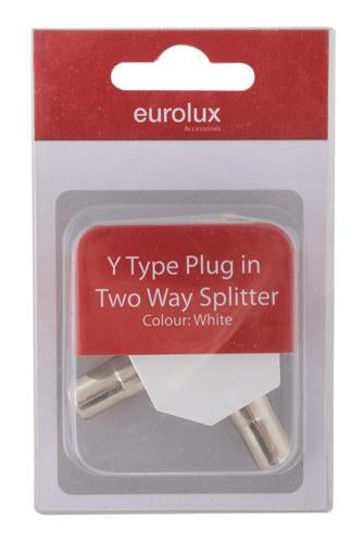 Eurolux - Y Type Plug in Two Way Splitter F-M-M