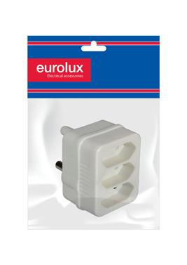 Eurolux - Adaptor 3x5A Plug In H/C and Bag PP