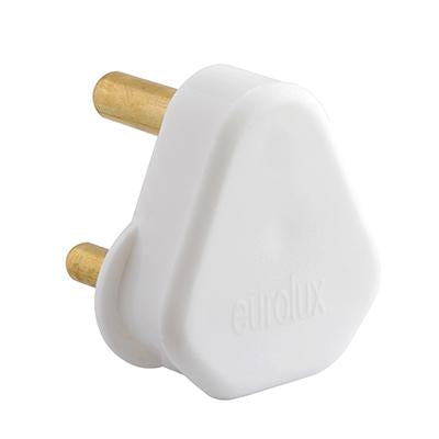 Eurolux - PLUG TOP 16A White NYLON SOLID PIN