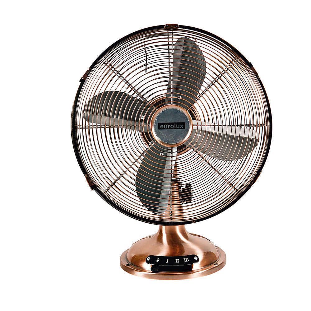 Eurolux Fans Eurolux - Desk Fan 4 Blades Antique Copper - Lighting, Lights - F24C