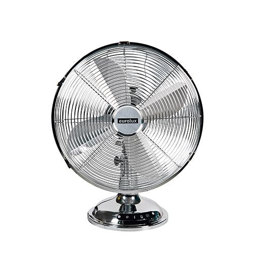 Eurolux - Desk Fan 4 Blades Satin Chrome