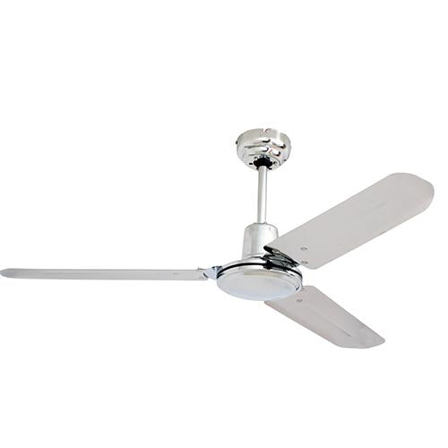 Eurolux - Industrial Ceiling Fan 3 Blades Chrome