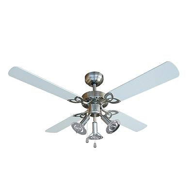 Eurolux - Premier Ceiling Fan 4 Blades Satin Chrome