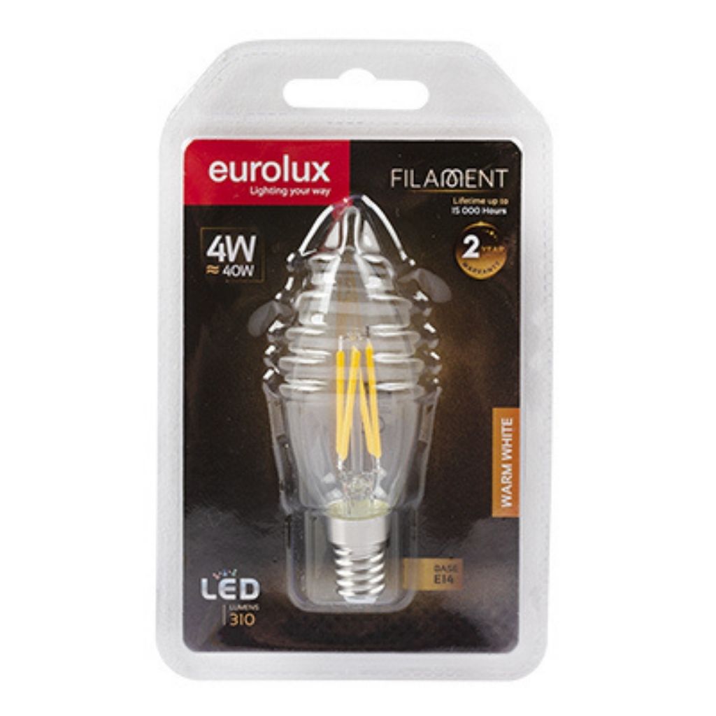 Eurolux - LED Candle Filament E14 4w 3000K - Lighting, Lights - G955