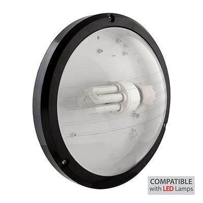 Eurolux - ABS Round Bulkhead Light 270mm Black