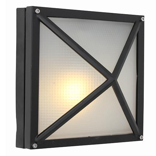 Eurolux - Crossbar Small Bulkhead Light 215mm Black 1x60w