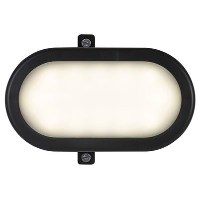 Eurolux - LED Oval Bulkhead Light 172mm Black 1x6w