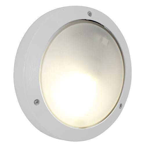 Eurolux - Plain Round Bulkhead Light 270mm White 1x60w
