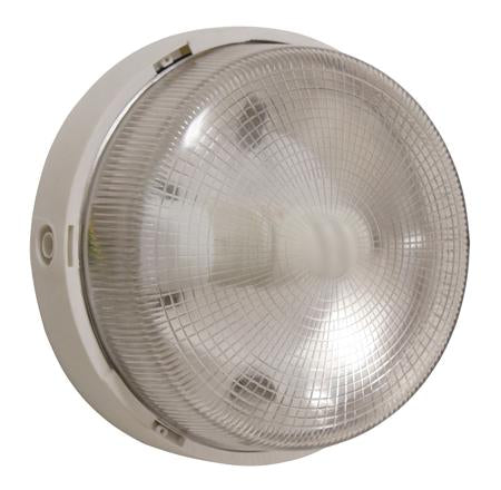 Eurolux - Round Glass Bulkhead Light White 1x100w