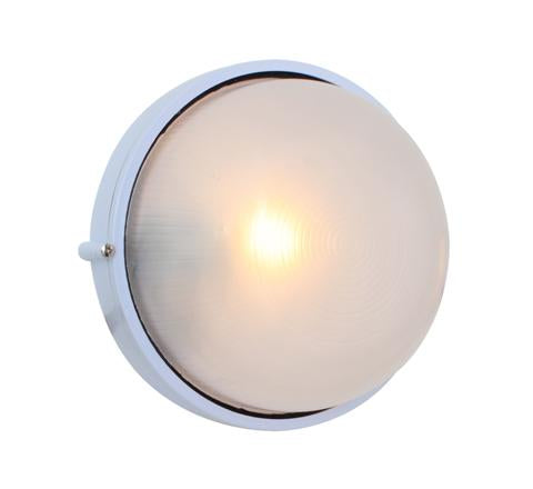 Eurolux - Round Large Plain Bulkhead Light 240mm White 1x100w