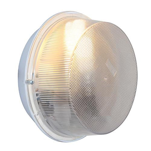 Eurolux - Round Plastic Bulkhead Light 230mm White 1x100w