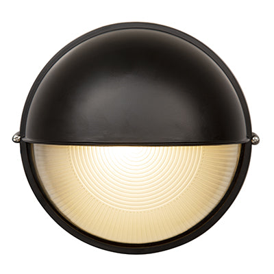 Eurolux - Round Small Eyelid Bulkhead 180mm Black 1x60w - Lighting, Lights- B117B