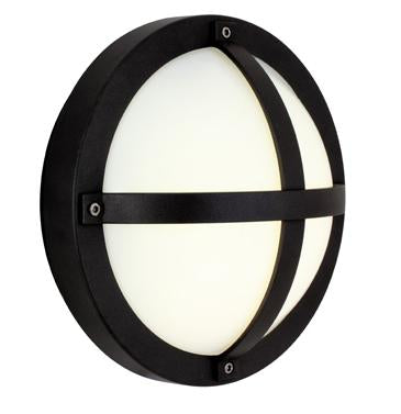 Eurolux - Solo Bulkhead Light 270mm Black 2xPL9w