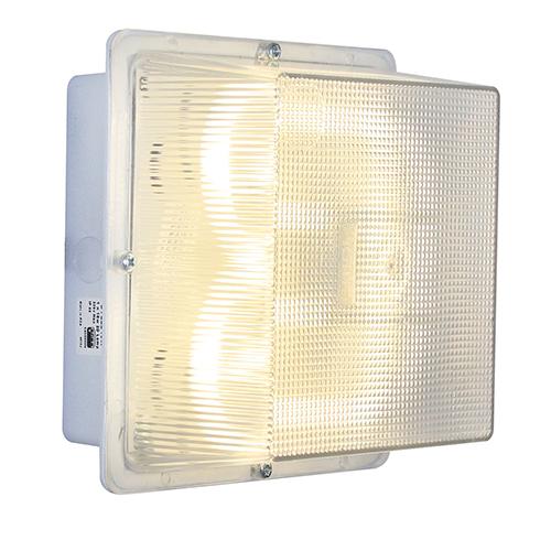 Eurolux - Square Die Cast Alum. Bulkhead Light 190mm White 1x2D 16w