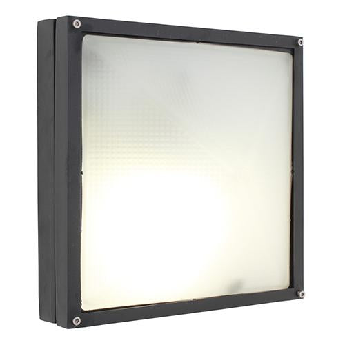 Eurolux - Square Medium Bulkhead Light 260mm Black 1x100w