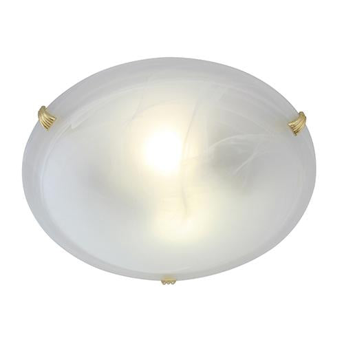 Eurolux - Alabaster Ceiling Light 300mm Polished Brass