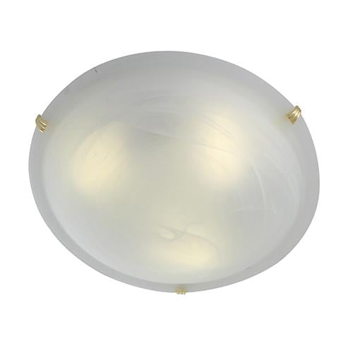 Eurolux - Alabaster Ceiling Light 400mm Polished Brass