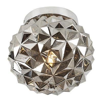 Eurolux - Glass Ceiling Light 250mm Chrome/Smokey Grey