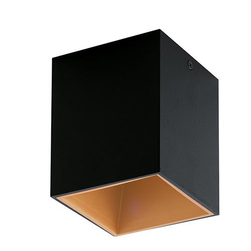 Eurolux - Polasso Square Ceiling Light 100mm Black