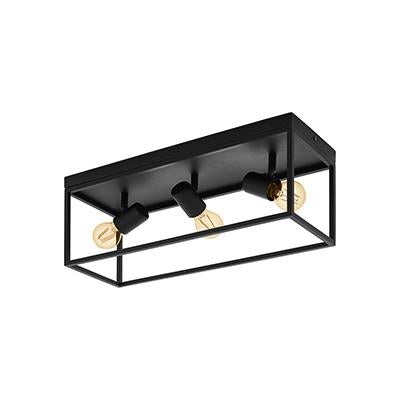 Eurolux - Silentina 3LT Ceiling Light 540mm Black