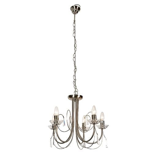 Eurolux - 5LT Chandelier 530mm Satin Chrome