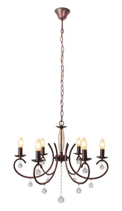 Eurolux - 6LT Chandelier 620mm Country Brown