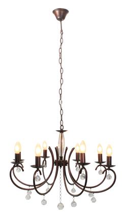 Eurolux - 8LT Chandelier 820mm Country Brown