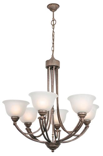 Eurolux - Aria 6LT Chandelier 745mm Brown Rust