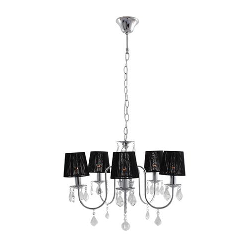 Eurolux - Opulence 5LT Chandelier 540mm Black