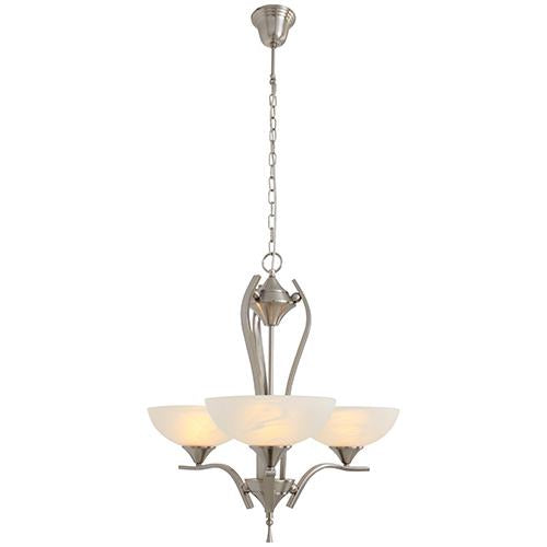 Eurolux - Sofia 3LT Chandelier 660mm Satin Chrome