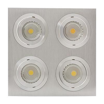 Eurolux - CNC Tilt Square Downlight 175mm Aluminium