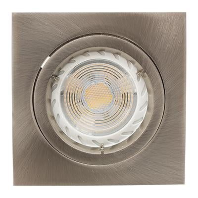 Eurolux - Straight Twist Square Downlight Satin Chrome