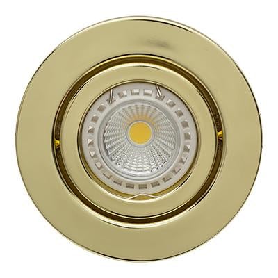 Eurolux - Tilt Round Downlight 105mm Polished Brass