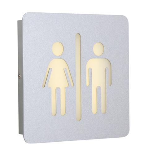 Eurolux - Xin Toilet Sign Wall LED 2x4w 4000K
