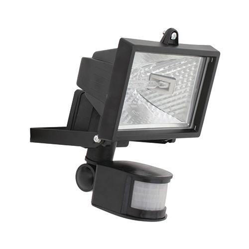 Eurolux - Halogen 150w Floodlight and Sensor Black